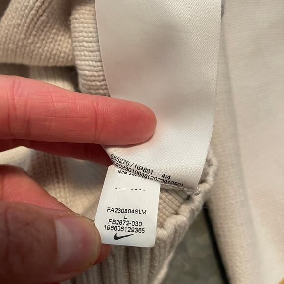 Air Jordan Wings Collection Cable Knit Sweater Mens Large Made In Italy Cream - Picture 9 of 13